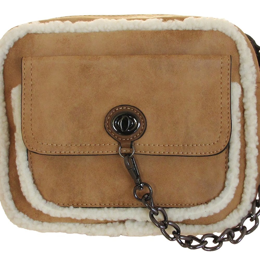 Faux Shearling Crossbody Bag - Picture 3 of 3